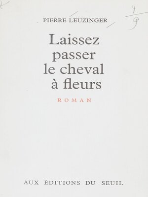 cover image of Laissez passer le cheval à fleurs